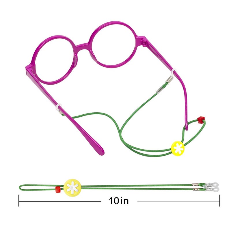 HALF CRESCEN Kids Glasses Strap (Pack of 12) - Multicolor Cartoon Style - Nylon Material - Image 2